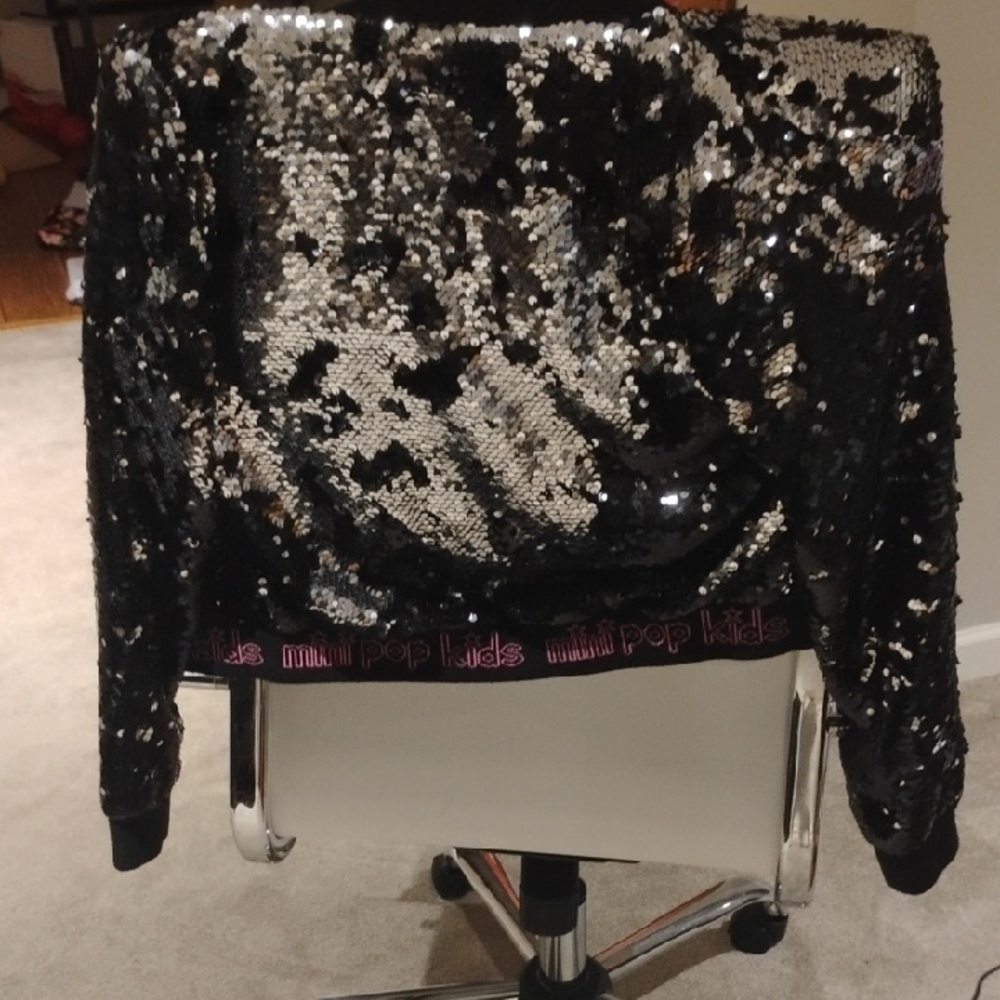 Black Sequin Vest Mini Pop Kids